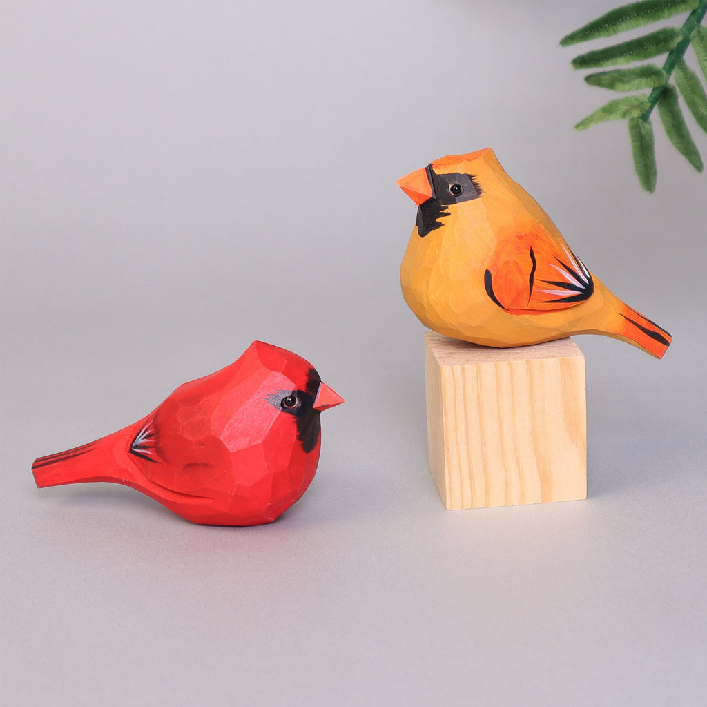 Hand-Carved Cardinal Bird DIY Painting Kit – Nature-Inspired Decor & Gifts
