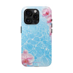 Orchid Pool Tough Phone Case — Floral Water Ripple Protective Cover