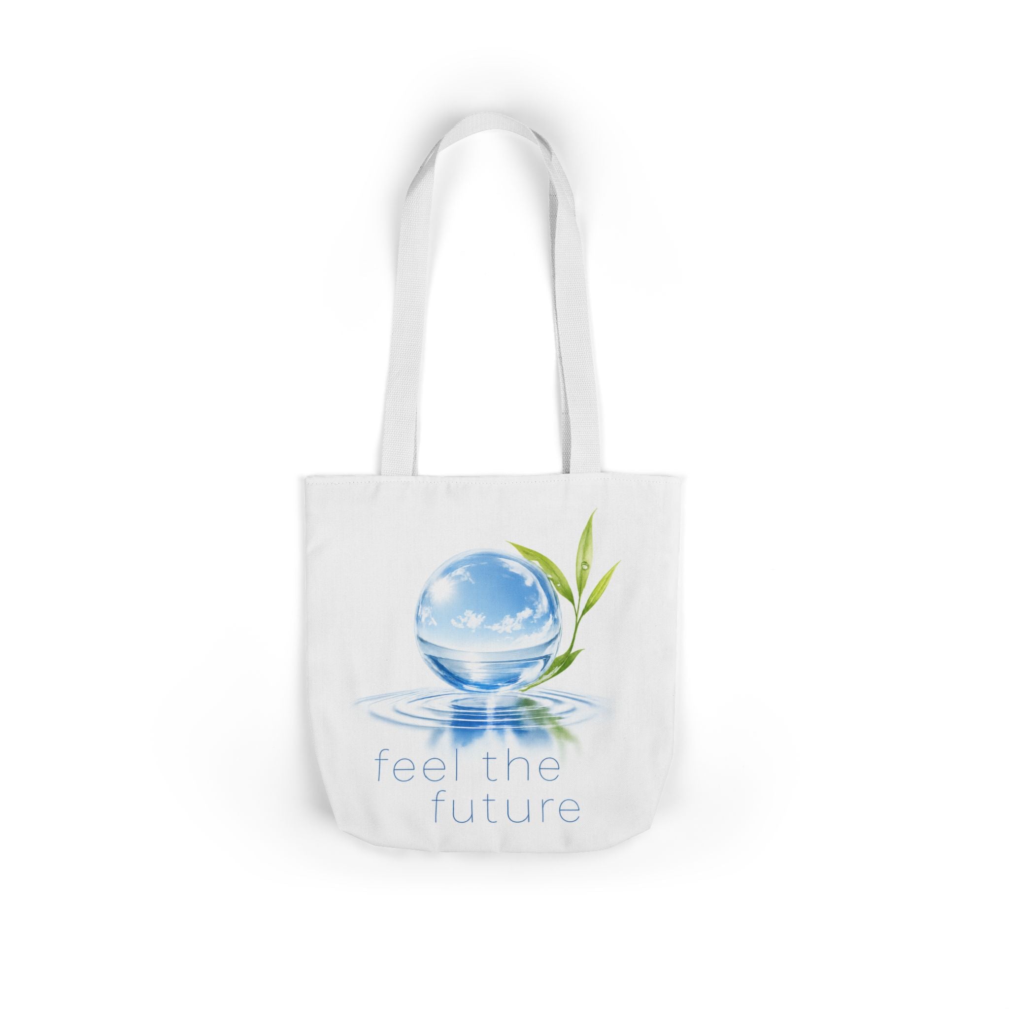Eco Crystal Tote Bag — "feel the future" Canvas Reusable Market Bag