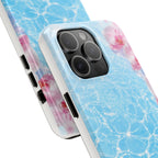 Orchid Pool Tough Phone Case — Floral Water Ripple Protective Cover