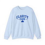 Clarity Club Crewneck Sweatshirt — Minimal Cloud Graphic