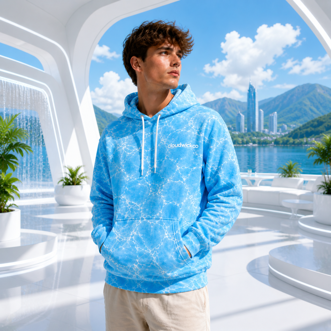 Clear Water Print cloudwickco Hoodie | All-Over Print