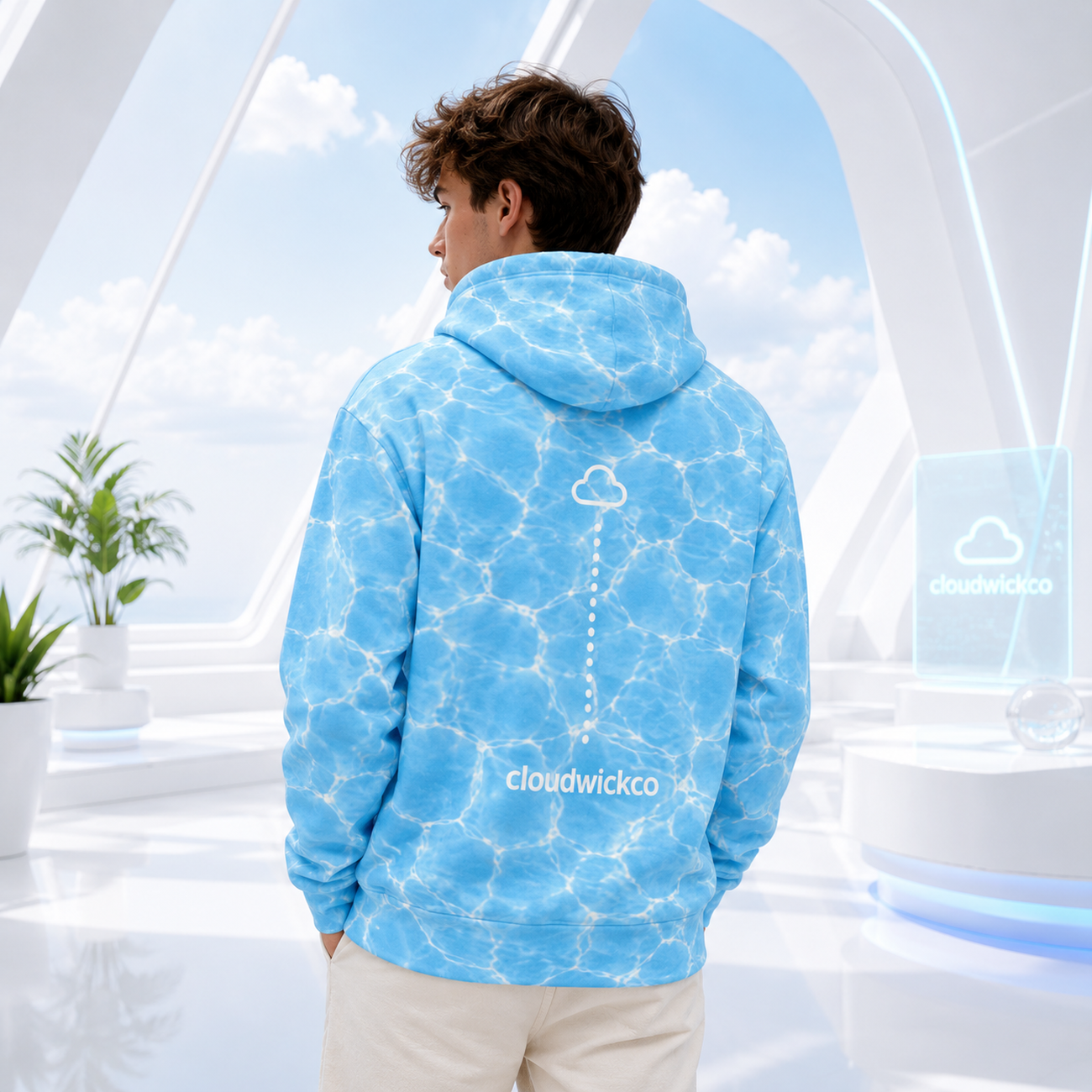 Clear Water Print cloudwickco Hoodie | All-Over Print