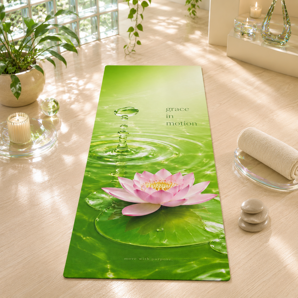 Lotus 'Grace in Motion' Foam Yoga Mat — Non-Slip Meditation & Pilates Mat