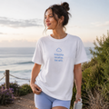 Minimal Wellness T‑Shirt — "breathe. receive. be still." Mindful Graphic Tee