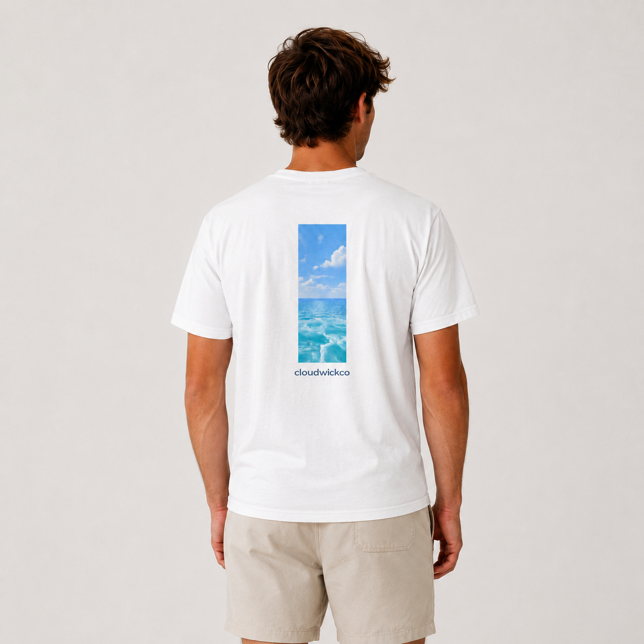Crew Tee - "Breathe Be With You" Ocean Graphic T‑Shirt
