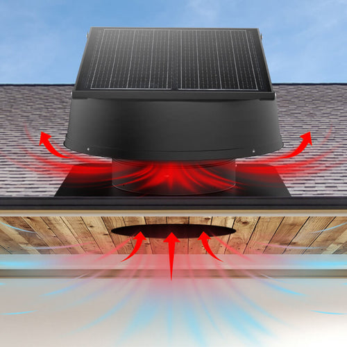 12" Solar Attic Vent Fan -55W