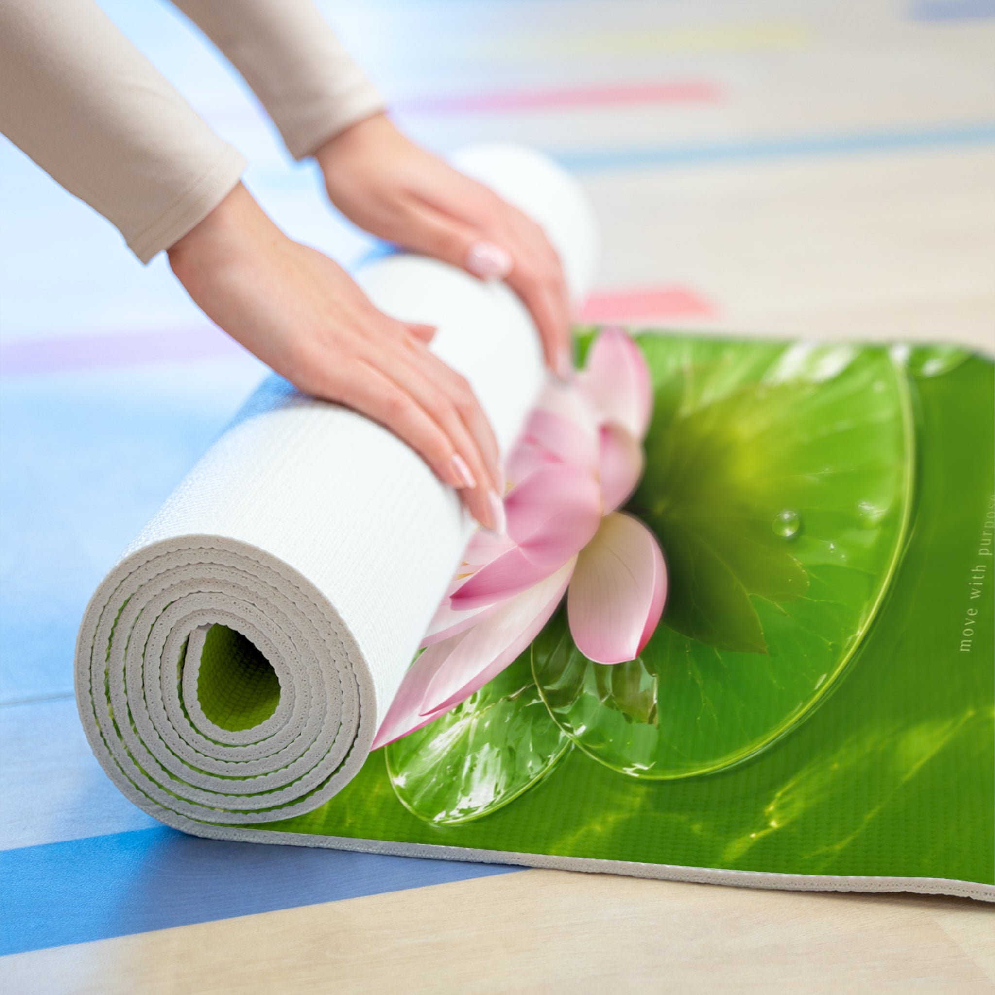 Lotus 'Grace in Motion' Foam Yoga Mat — Non-Slip Meditation & Pilates Mat