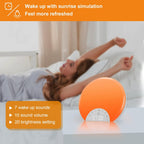 ANTDALIS Sunrise Alarm Clock Wake Up Light for Kids, Adults, Heavy Sleepers with Dual Alarms, Snooze, Sleep Aid with 7 Nature Sounds for Bedrooms with 8 Colors Night Light, FM Radio, Gift Ideas