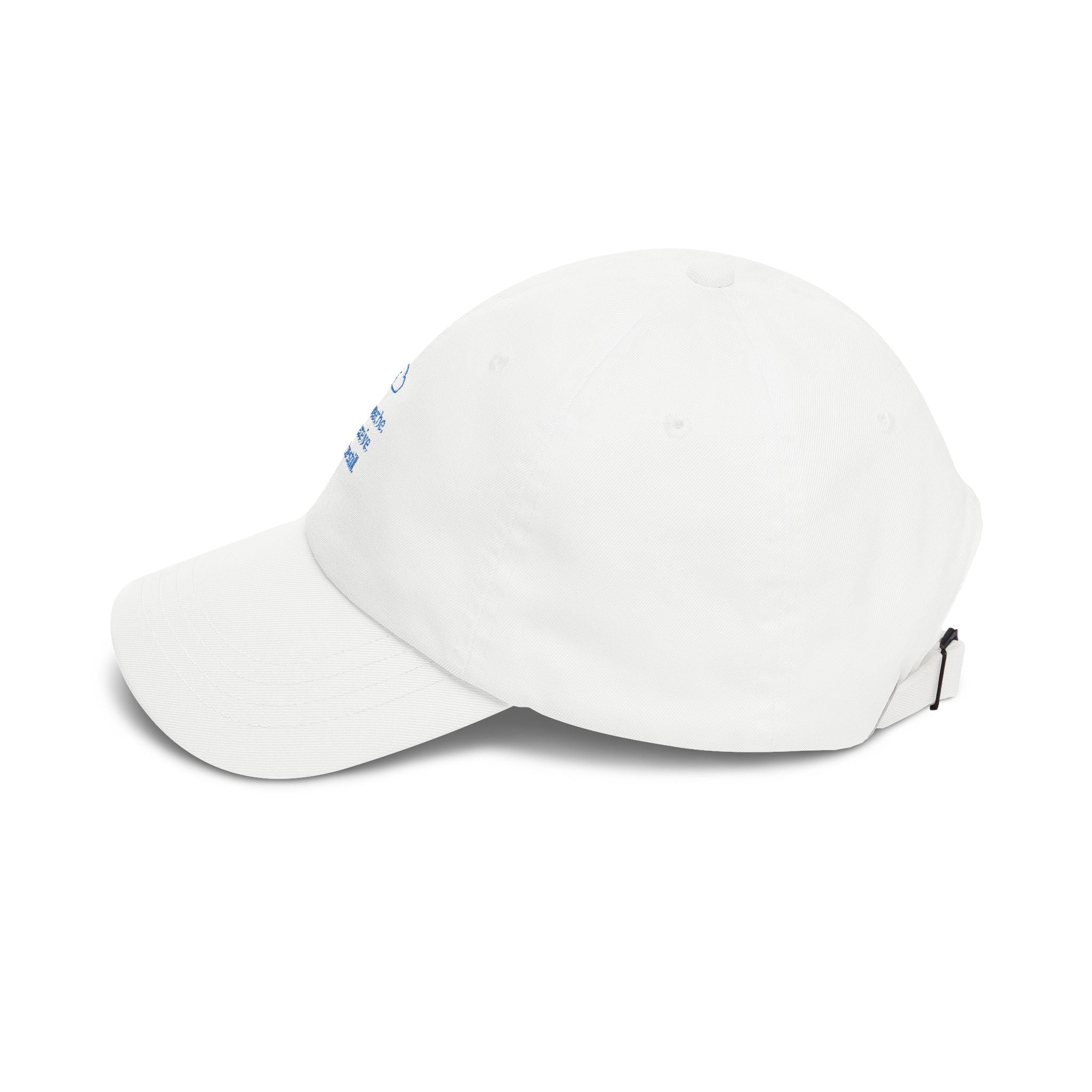 Dad Cap — Minimal Blue Cloud "breathe. receive. be still." Embroidered Relaxation Hat