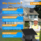 12" Solar Attic Vent Fan -55W