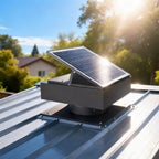14" Adjustable Square Solar Roof Exhaust Fan, 60W Dual Power Attic Ventilator