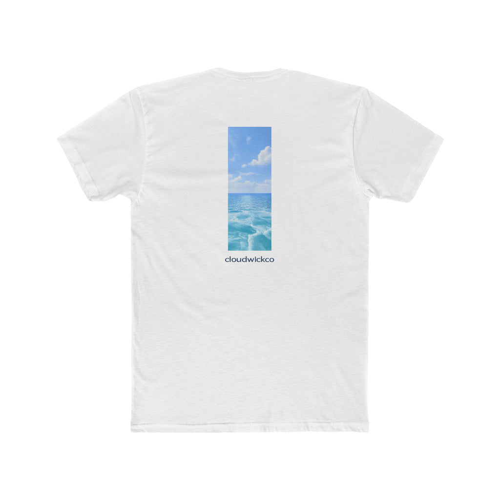 Crew Tee - "Breathe Be With You" Ocean Graphic T‑Shirt