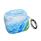 Ocean Wave AirPod Case — Blue Sea Water + Green Leaf Design