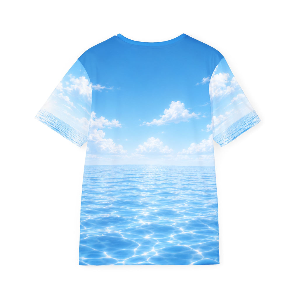 Ocean Horizon Sports Jersey — Blue Sky & Sea All-Over Print