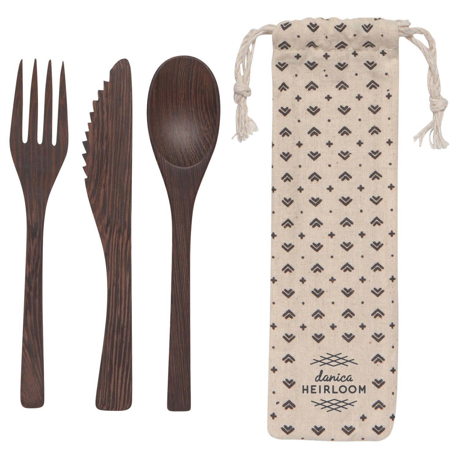 Danica Heirloom - On The Go Ebony Cutler Set of 3 with Carry Bag