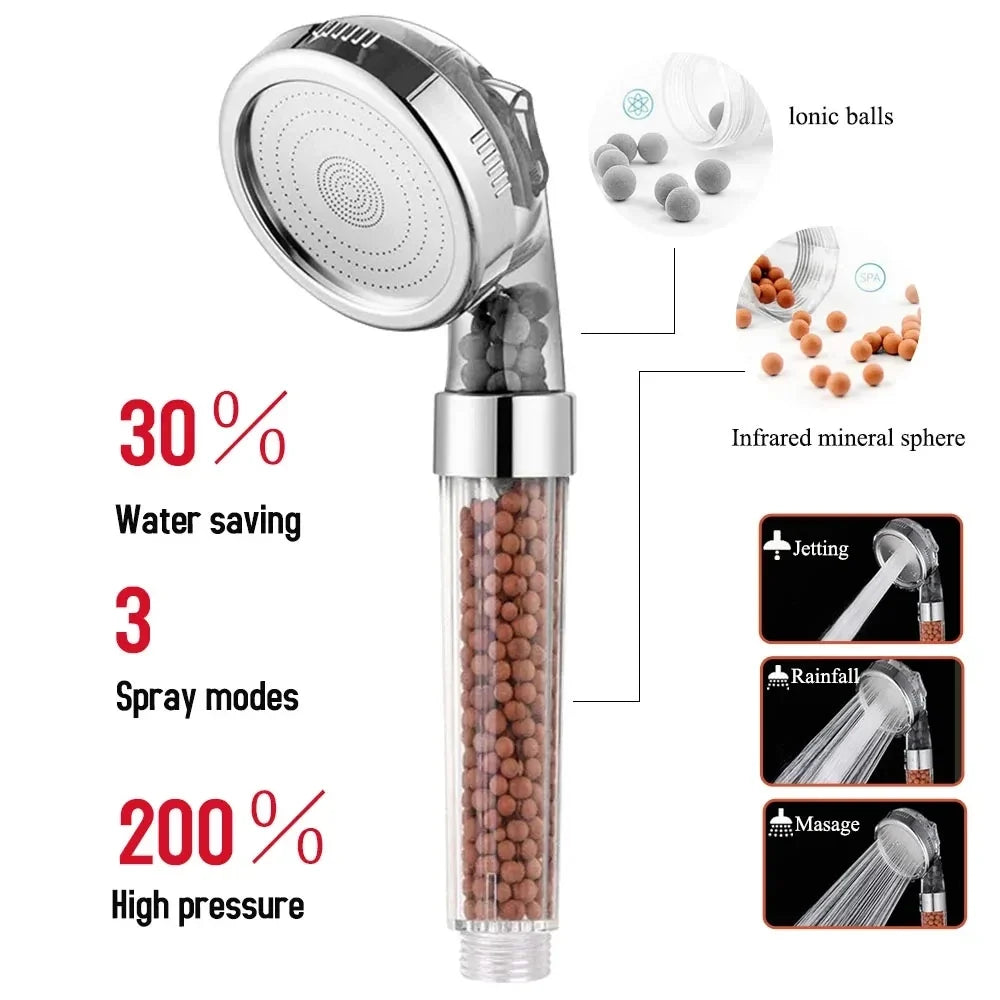 🚿 Ultra Global High-Pressure SPA Shower Head – Water-Saving Nozzle with Built-In Filter | Premium Bathroom Upgrade