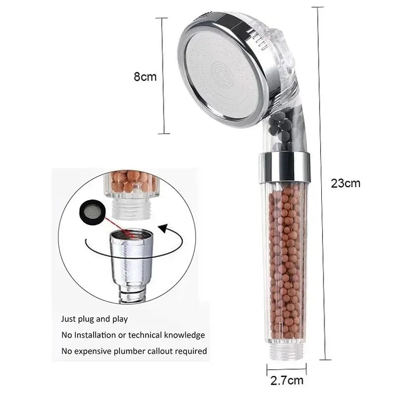 🚿 Ultra Global High-Pressure SPA Shower Head – Water-Saving Nozzle with Built-In Filter | Premium Bathroom Upgrade