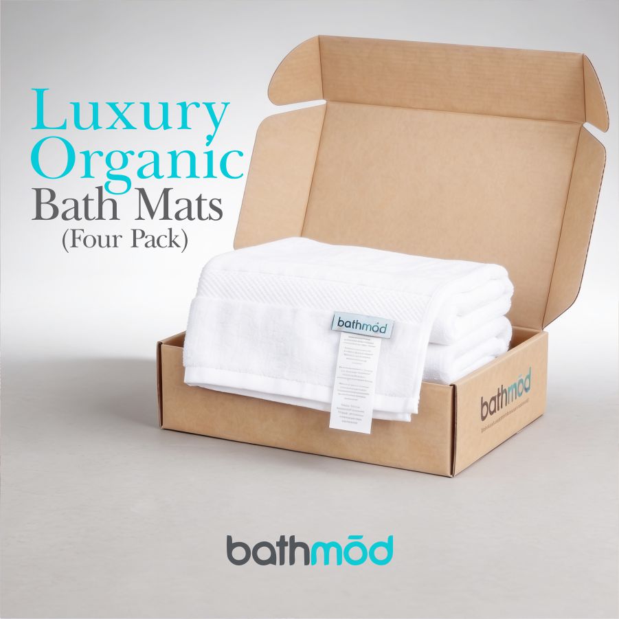 Luxury Organic Bath Mats (Four Pack)