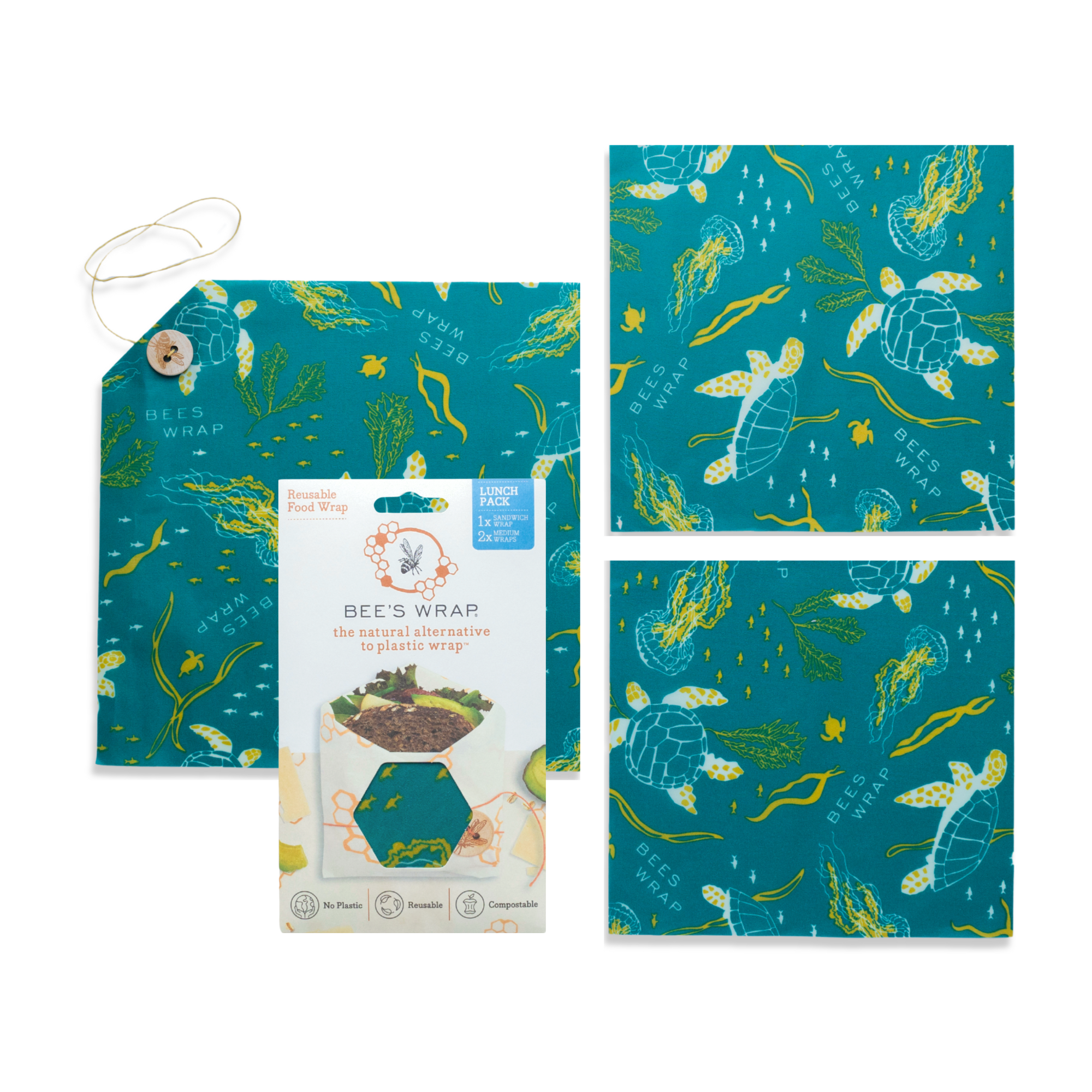 Bee's Wrap - Lunch Pack - Oceans Print