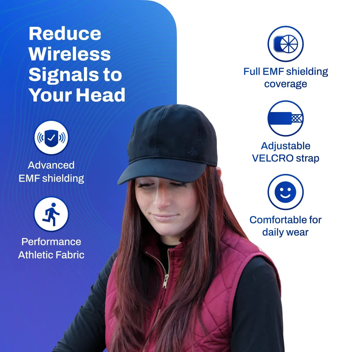 EMF Radiation Protection Baseball Cap