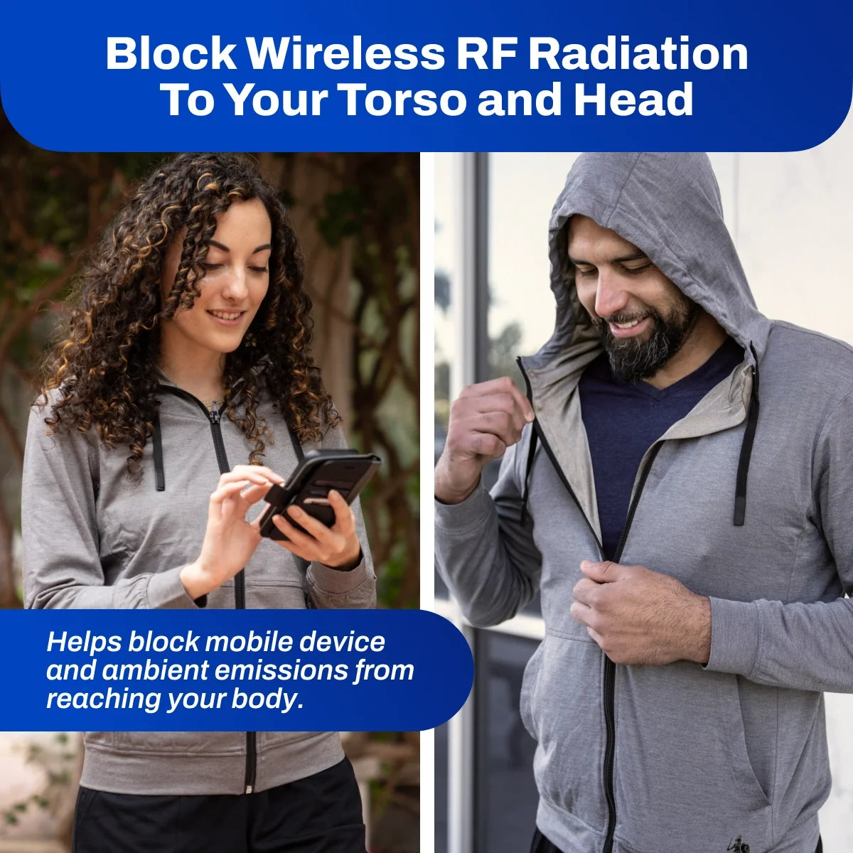 EMF Radiation Protection Hooded Jacket